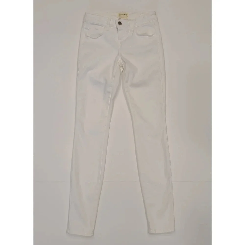 L'Agence Chantal Low Rise Skinny Jean Blanc White 24 - Picture 10 of 10